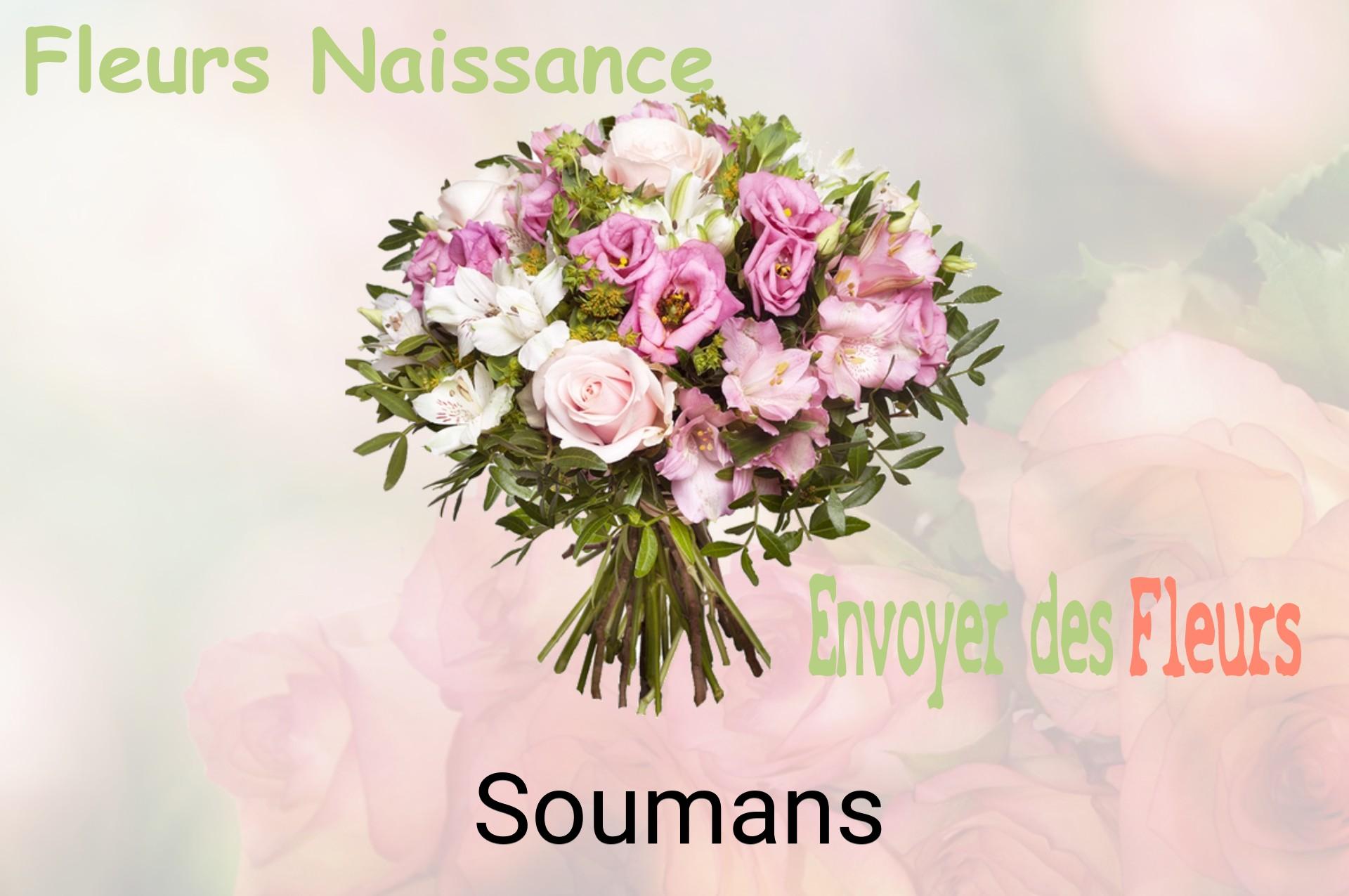 Bouquet de fleurs de naissance livré à Soumans